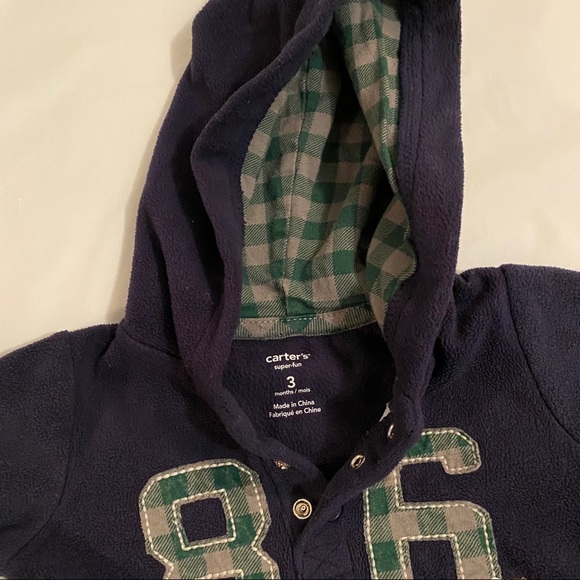 Carters Baby Fleece footless onesie - Picture 4 of 4